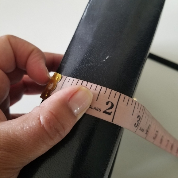 Vintage Frenchy of California | Pewter Leather Clutch Purse - Picture 10 of 11